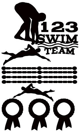 Swim team  110 x 180mm